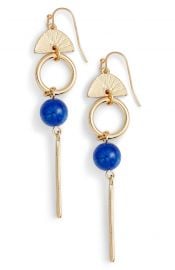 Halogen   Geo Linear Drop Earrings in Blue at Nordstrom